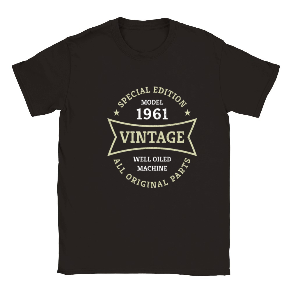 Born 1961 Vintage 60 Year Old 60th Birthday Gifts Classic Kids Crewneck T-shirt
