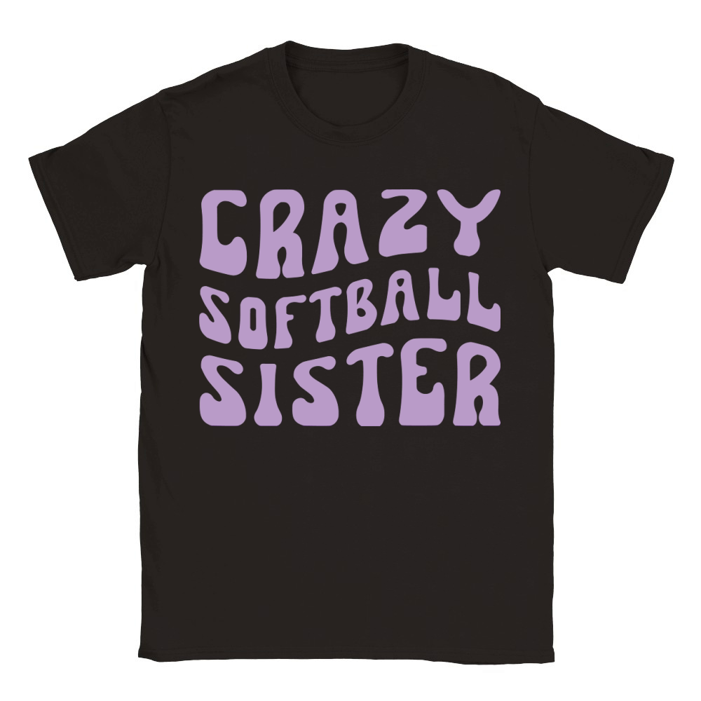 Crazy Softball Sister Classic Kids Crewneck T-shirt
