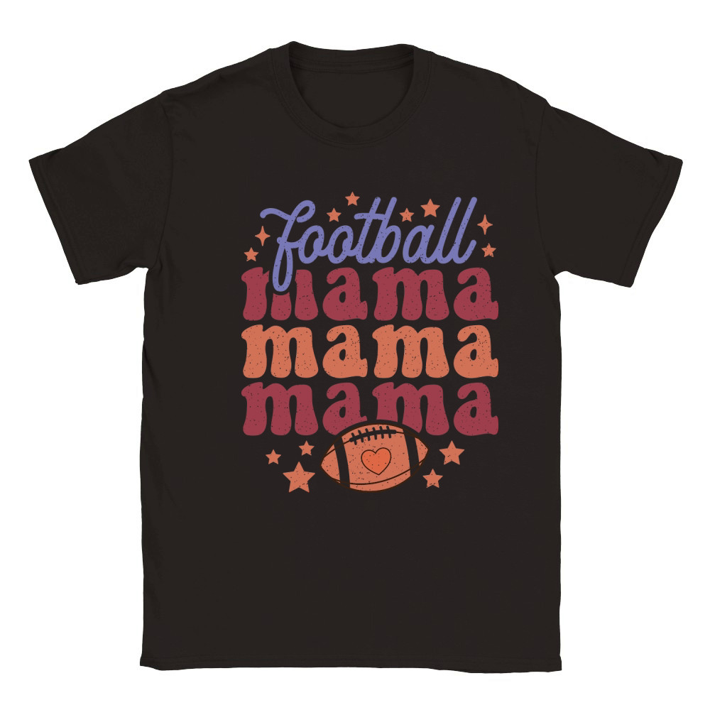 Football mama color grunge Classic Kids Crewneck T-shirt