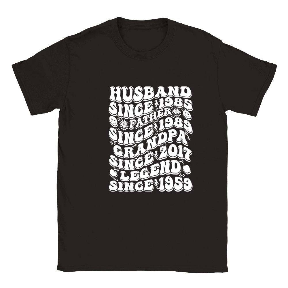 husband since 1985 father since 1989 grandp Classic Kids Crewneck T-shirt