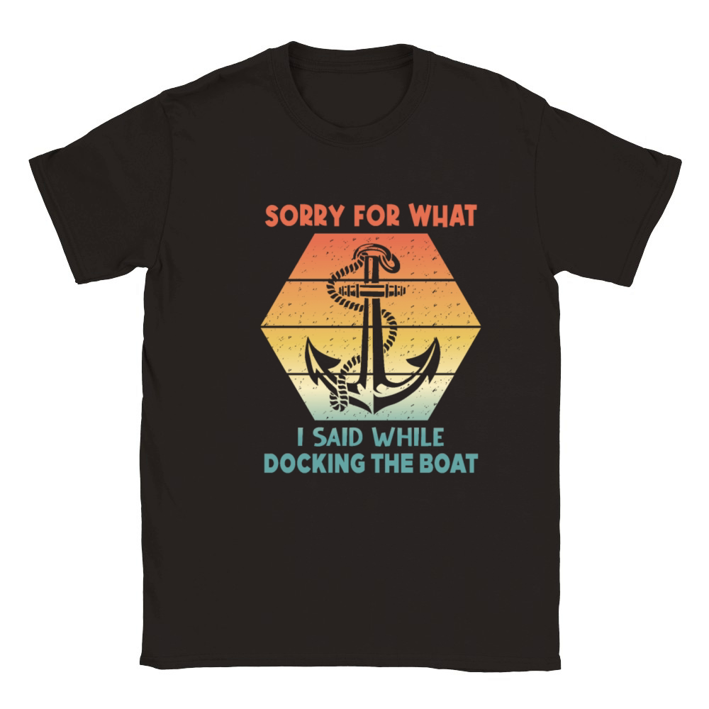 Vintage Retro Sorry For What I Said While Docking Classic Kids Crewneck T-shirt