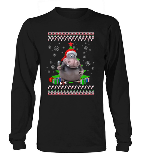 HIPPOPOTAMUS Ugly Christmas Long sleeved Unisex