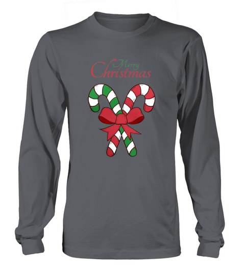 Merry Christmas Candy Canes Long sleeved Unisex