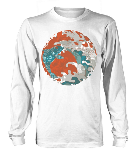 Vintage Koi Fish Japanese Long sleeved Unisex