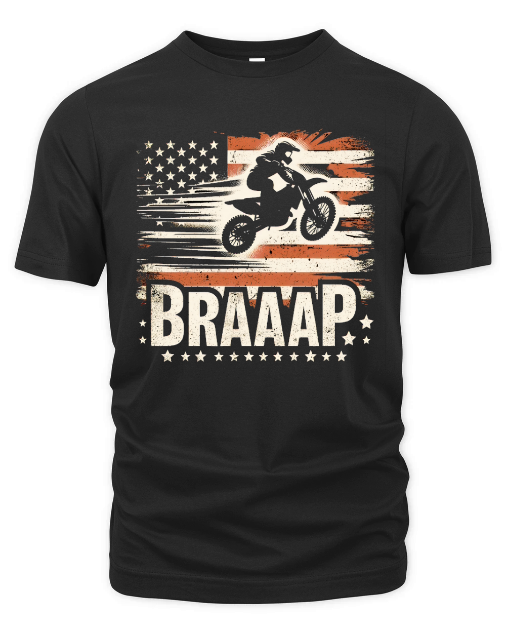 Braap Motocross Flag american Dirtbike Organic Unisex T-shirt