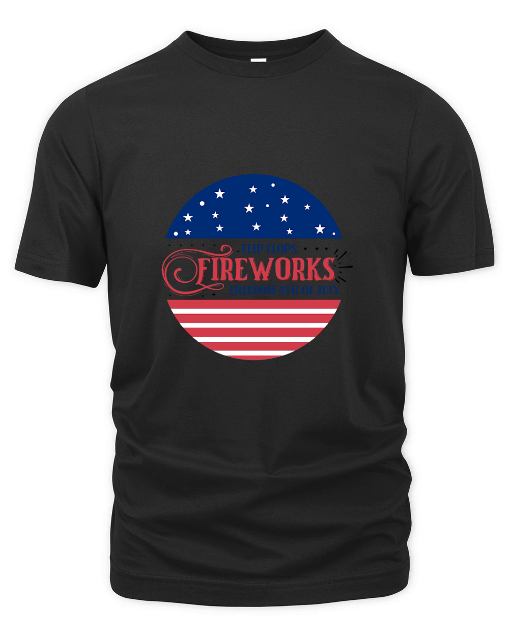 Flip Flops Fireworks Freedom 4th of july 02 Organic Unisex T-shirt