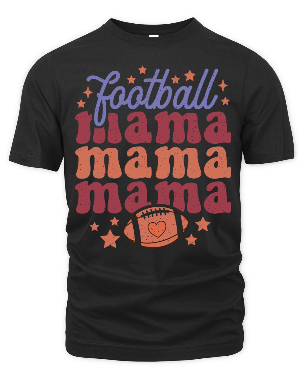 Football mama color grunge Organic Unisex T-shirt