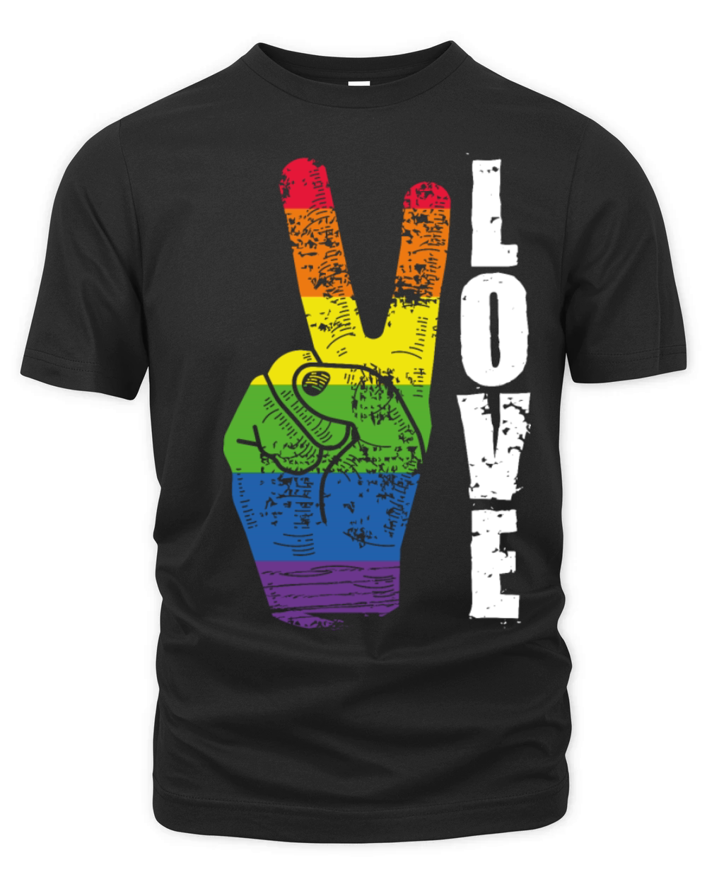 Love Peace Symbol LGBTQ Pride Gay Ally Pride Organic Unisex T-shirt