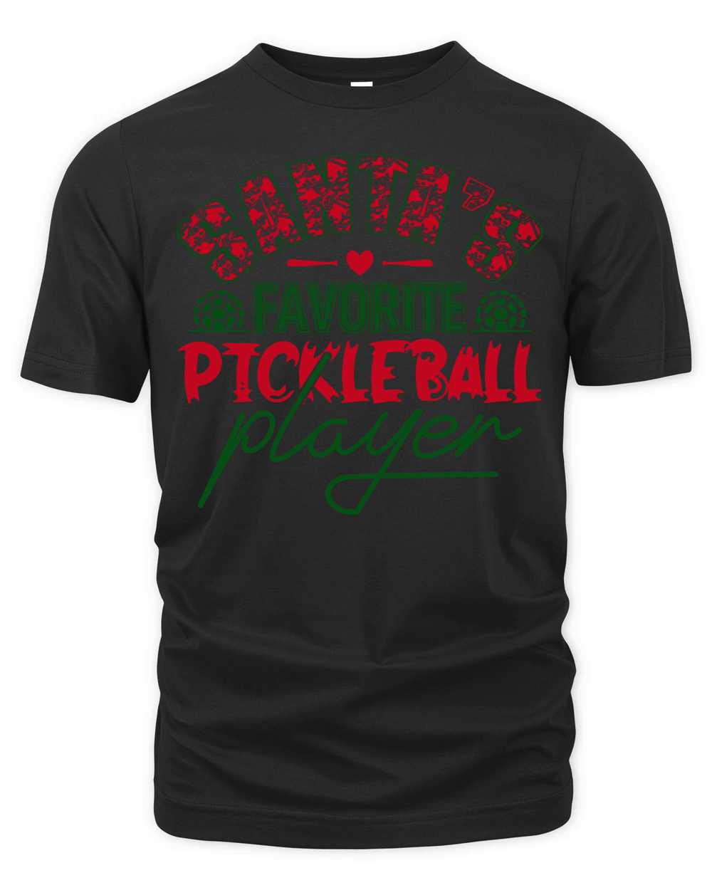 Santas Favorite Pickleball Player Organic Unisex T-shirt