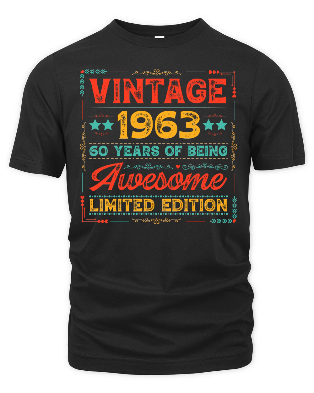 Vintage 1963 Being Awesome Limited Edition Birthday (1) Organic Unisex T-shirt