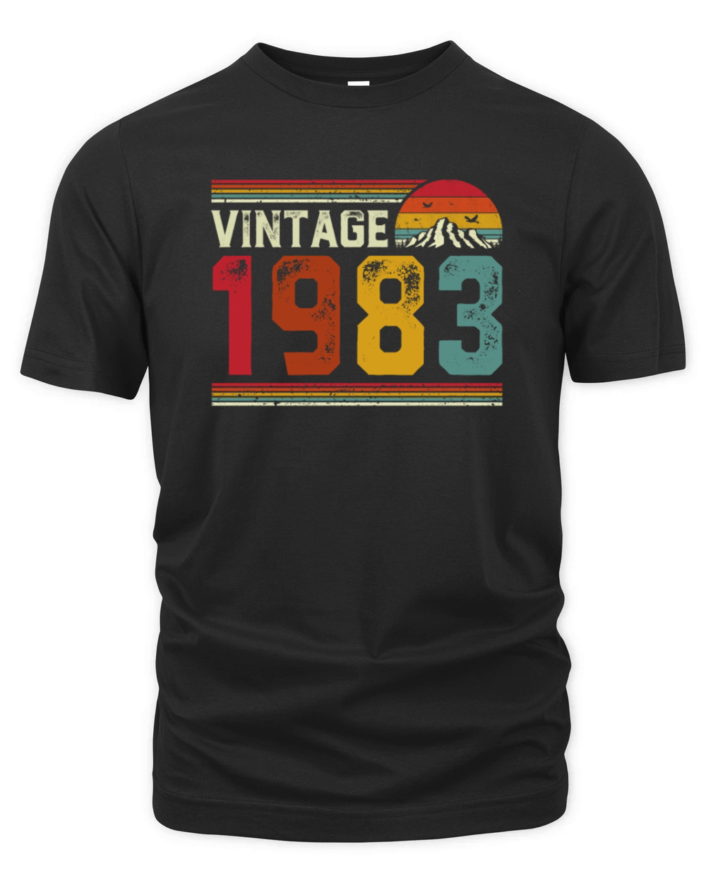 Vintage 1983 Retro Style 38th Birthday Gift Organic Unisex T-shirt