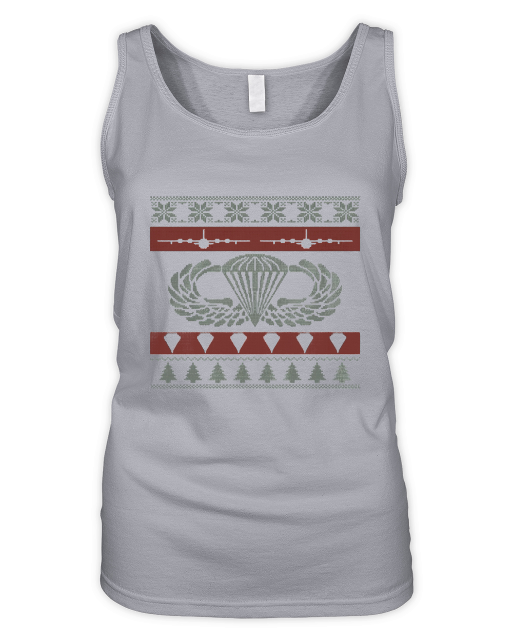 Airborne Ugly Christmas Organic Women's Tank Top
