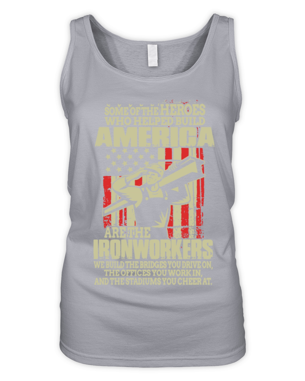 America Ironworker T Shirt Organic Women's Tank Top