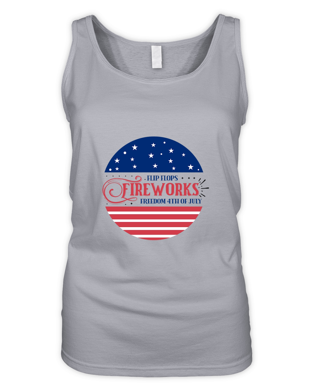 Flip Flops Fireworks Freedom 4th of july 02 Organic Women's Tank Top