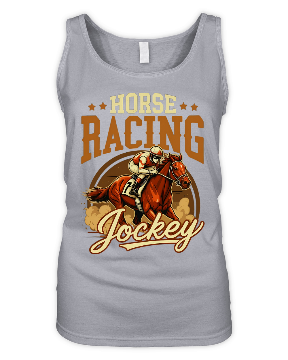 Horse Racing jockey Organic Women's Tank Top