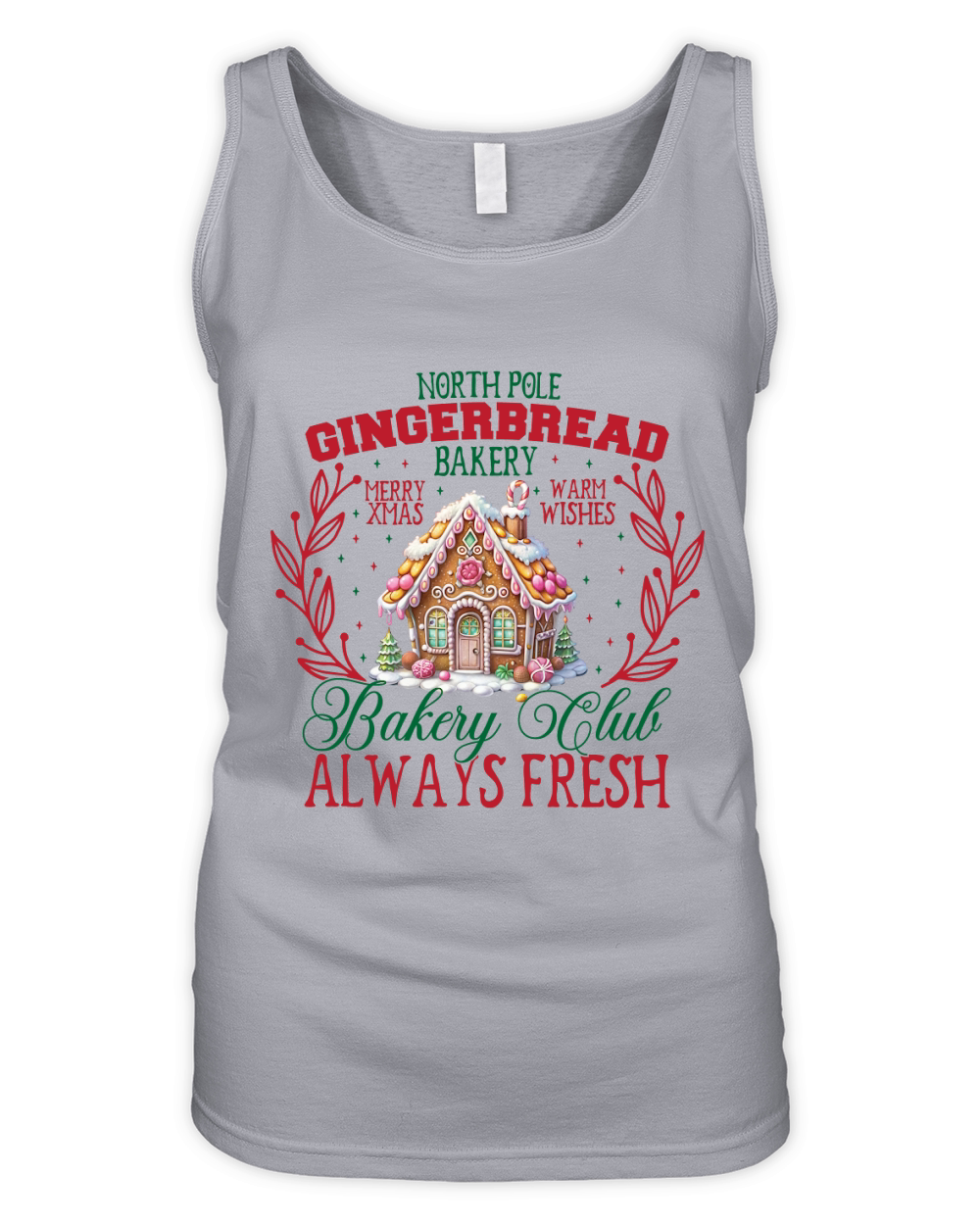 North Pole Gingerbread Bakery Organic Women's Tank Top