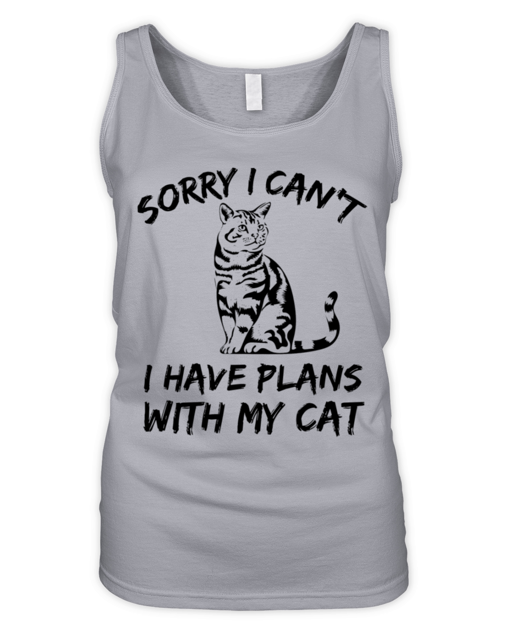 Sorry I Cant I Have Plans With My Cat-Cute Cat Organic Women's Tank Top