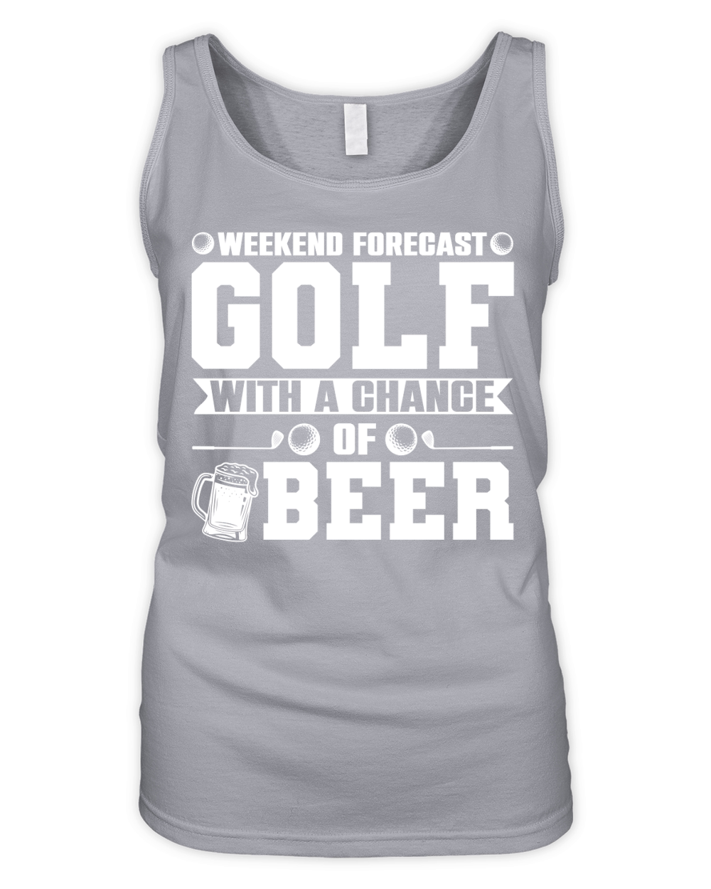 Weekend Forecast Golf with a Chance of Beer (2) Organic Women's Tank Top