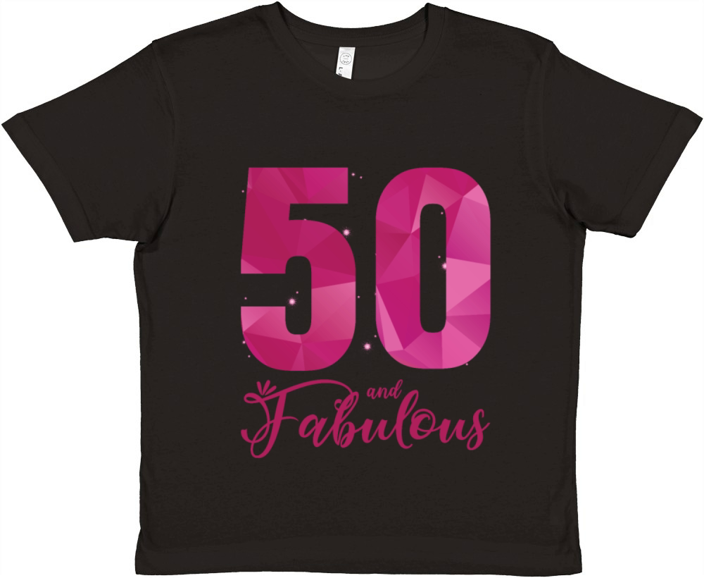 50 And Fabulous 55th Birthday B Day Premium Kids Crewneck T-shirt
