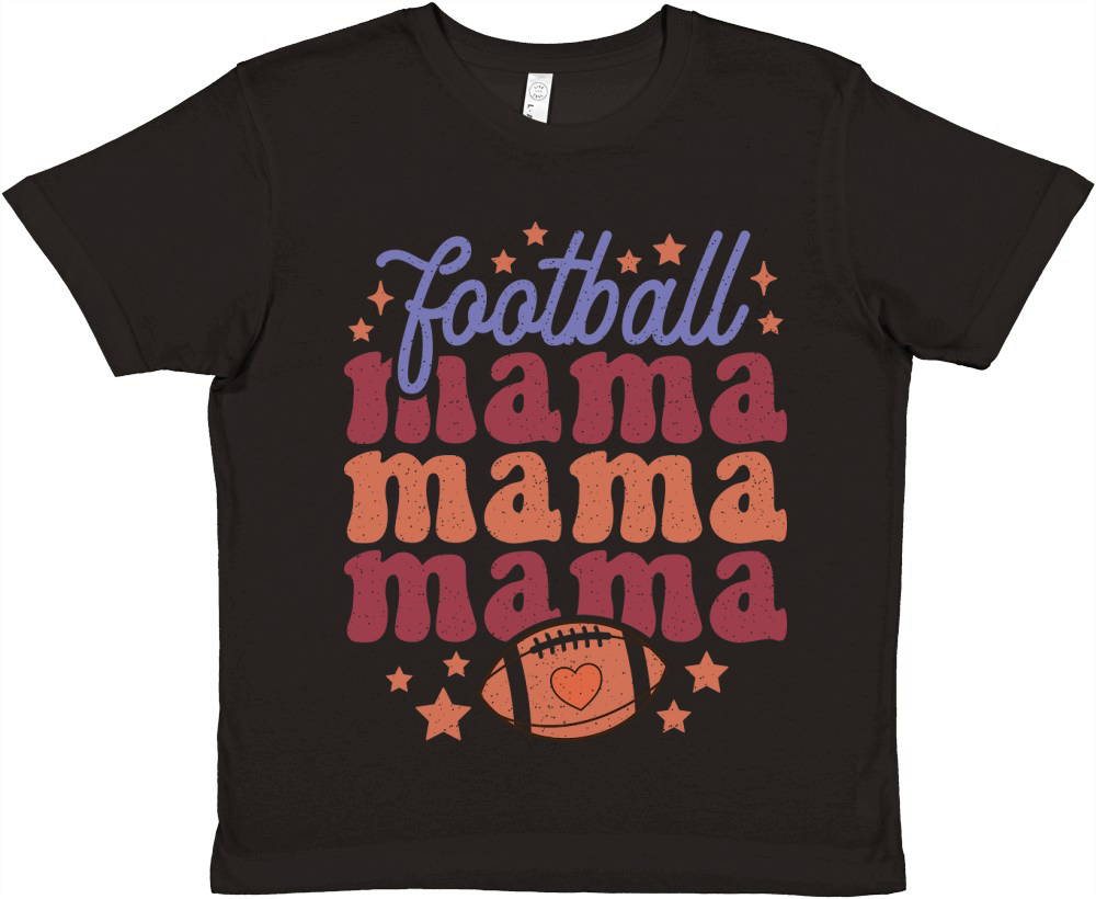 Football mama color grunge Premium Kids Crewneck T-shirt