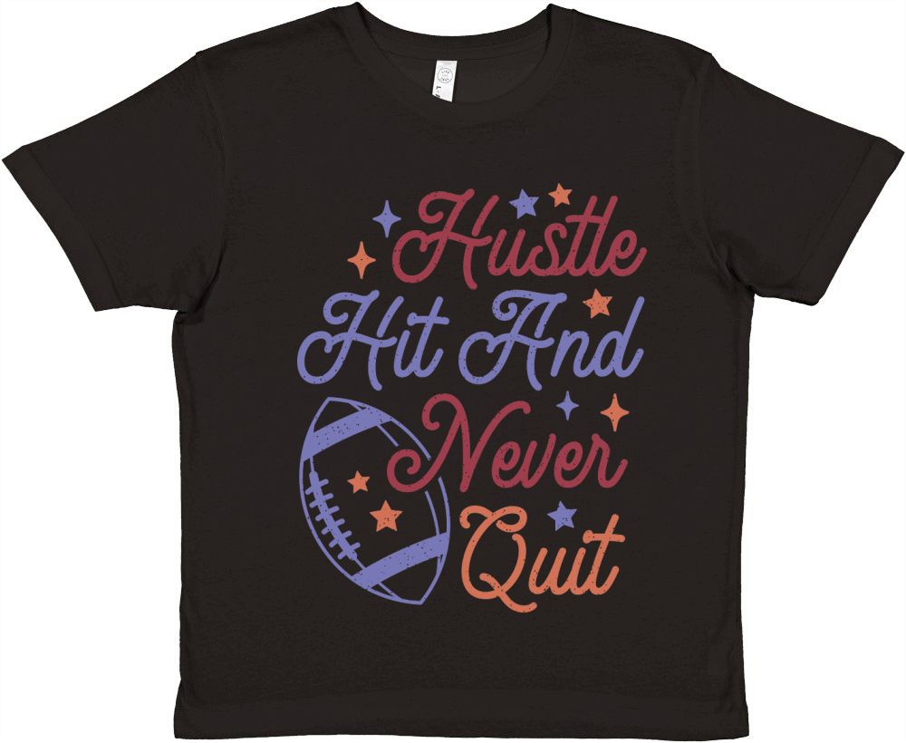 Hustle Hit And Never Quit color grunge Premium Kids Crewneck T-shirt