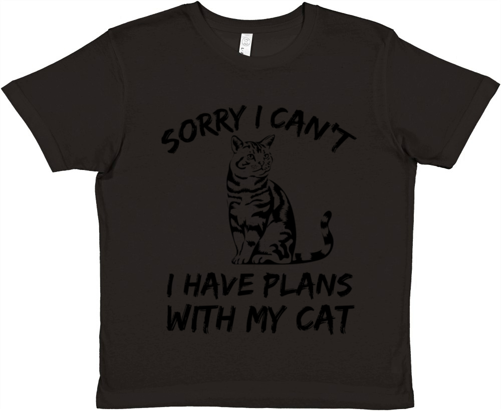 Sorry I Cant I Have Plans With My Cat-Cute Cat Premium Kids Crewneck T-shirt