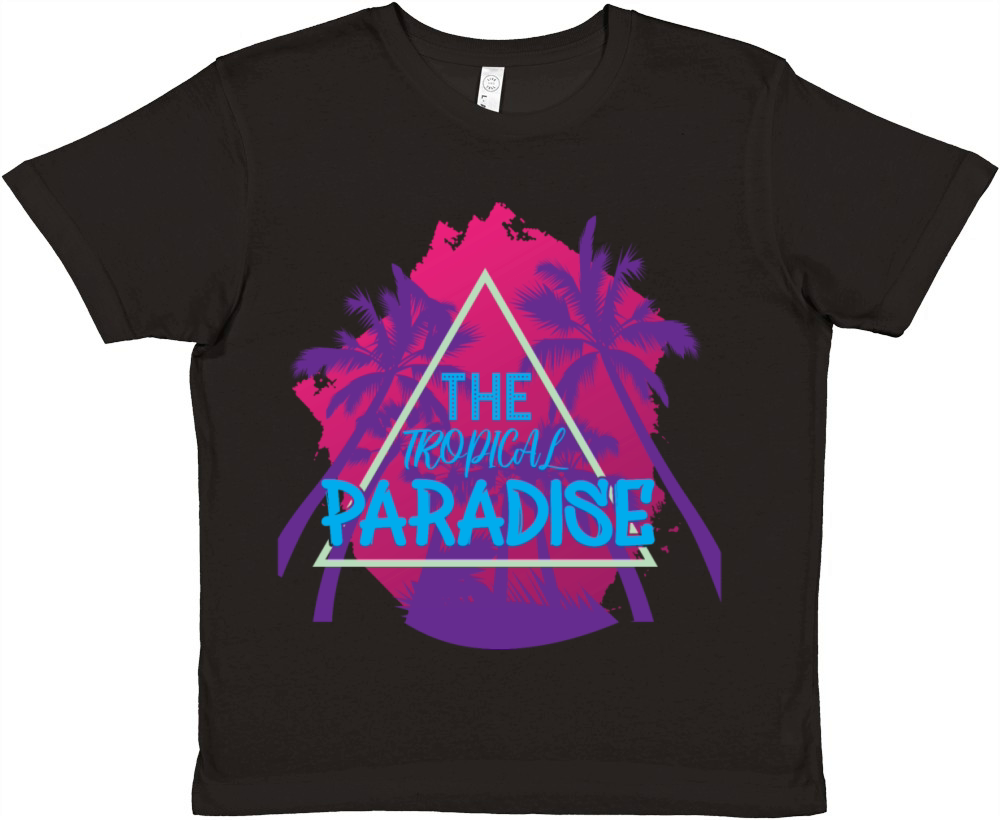 Tropical Paradise Premium Kids Crewneck T-shirt