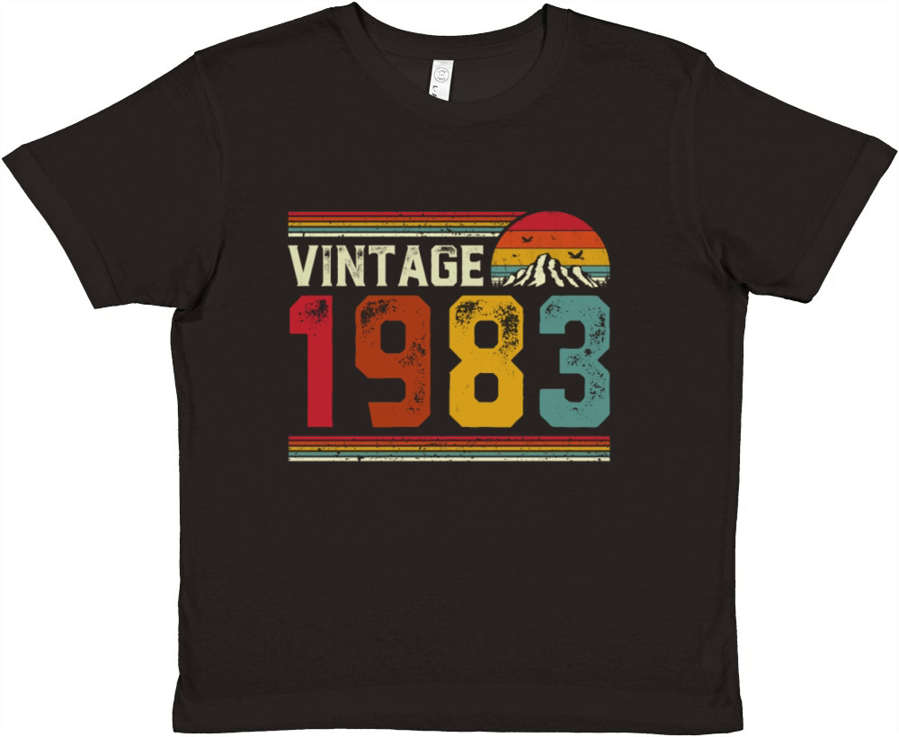 Vintage 1983 Retro Style 38th Birthday Gift Premium Kids Crewneck T-shirt