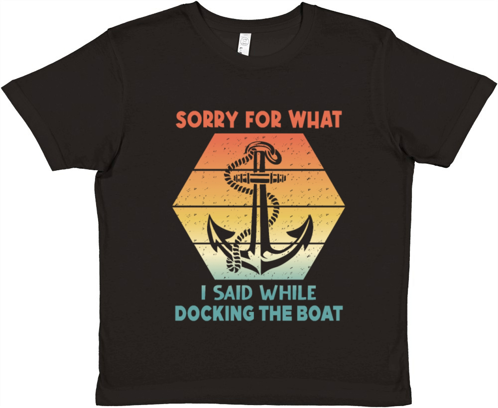 Vintage Retro Sorry For What I Said While Docking Premium Kids Crewneck T-shirt