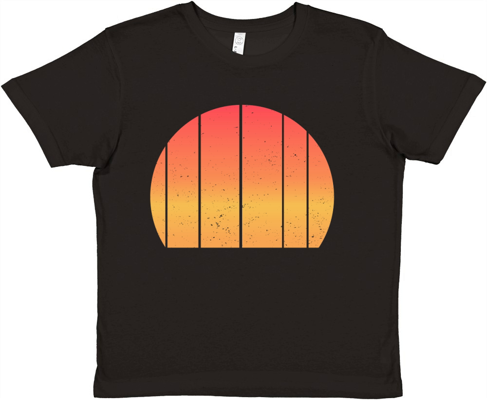 Vintage Retro Sunset (12) Premium Kids Crewneck T-shirt