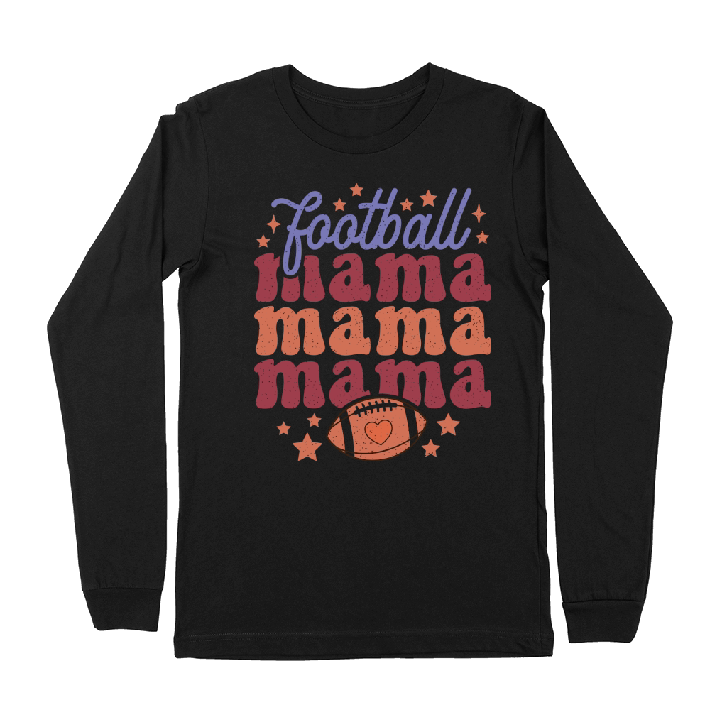 Football mama color grunge Premium Long Sleeve