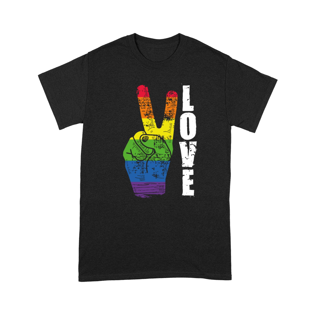Love Peace Symbol LGBTQ Pride Gay Ally Pride Premium T-shirt