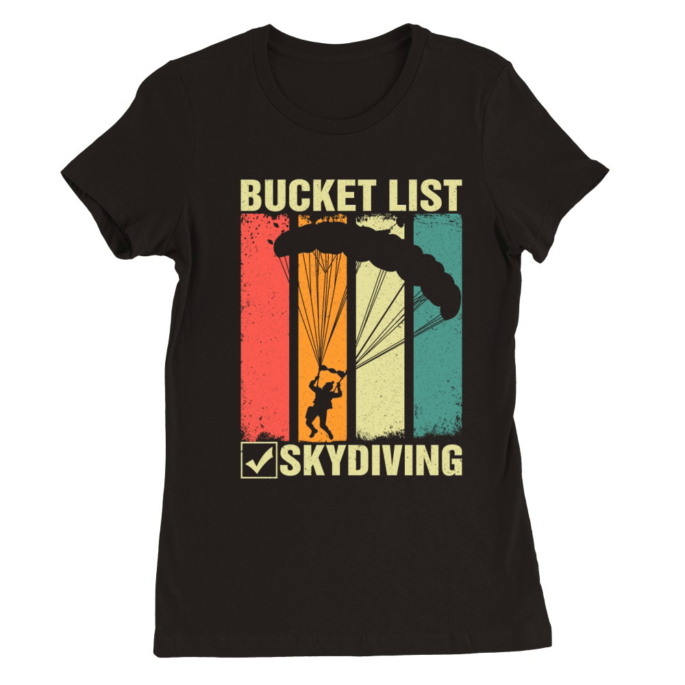 Bucket list skydiving 09 Premium Womens Crewneck T-shirt