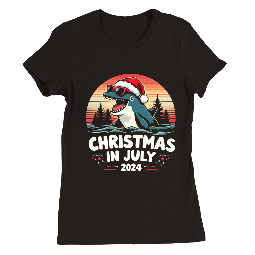 Christmas In July 2024 3 07 Premium Womens Crewneck T-shirt
