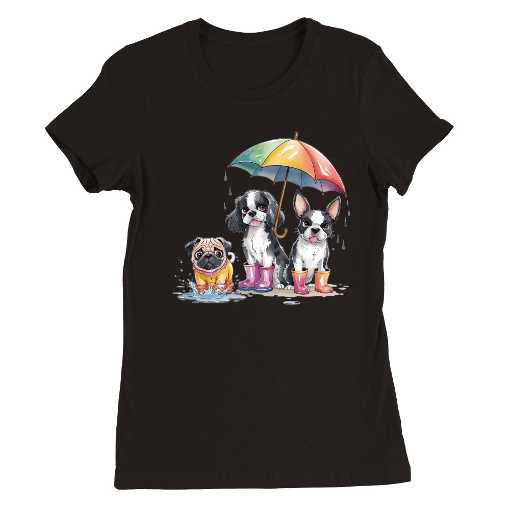 Dog Watercolor Bundle 09 Premium Womens Crewneck T-shirt