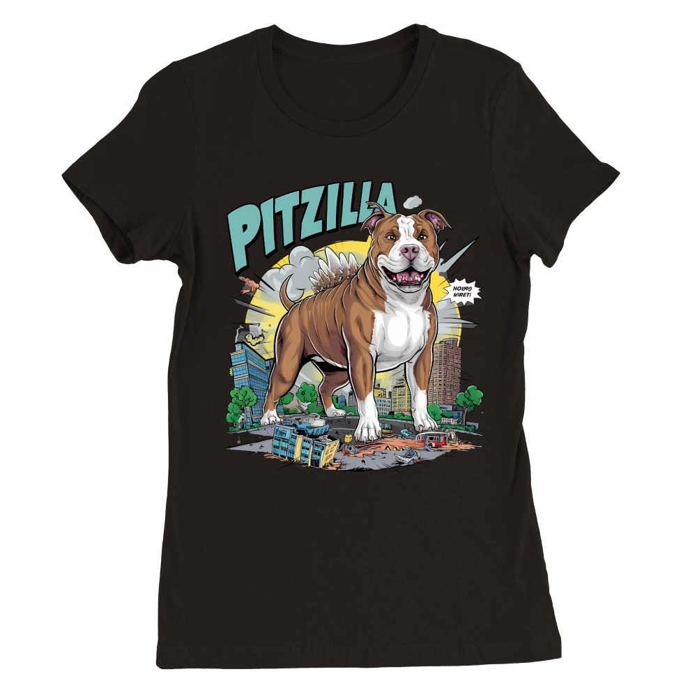 dogzilla (10) Premium Womens Crewneck T-shirt