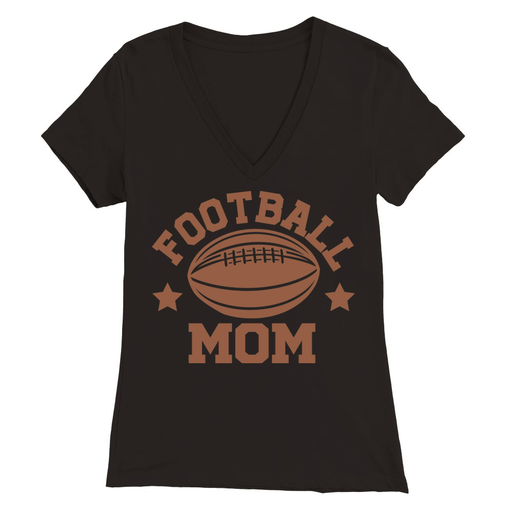 Football mom1 Premium Womens V-Neck T-shirt