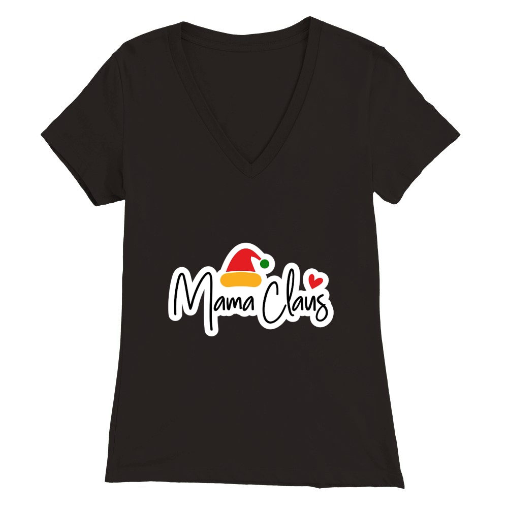 Mama Claus Premium Womens V-Neck T-shirt
