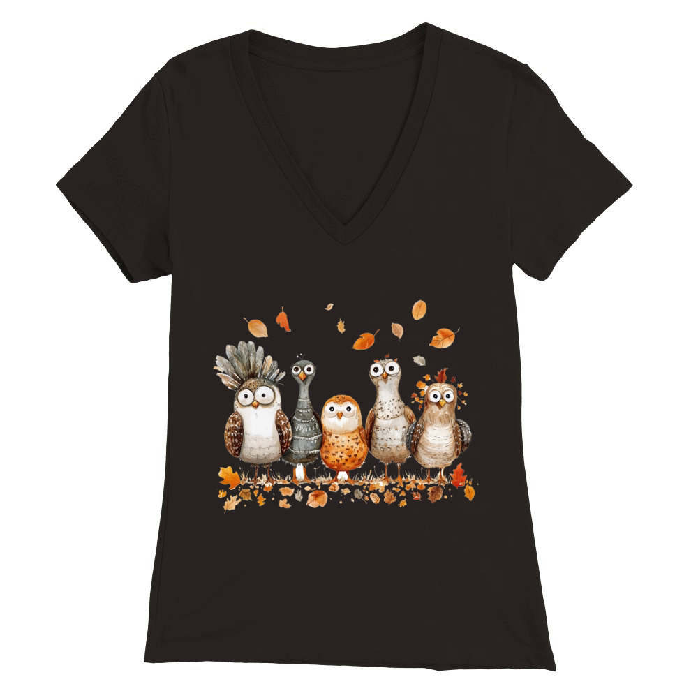 Thanksgiving Funny Turkey 19 Premium Womens V-Neck T-shirt