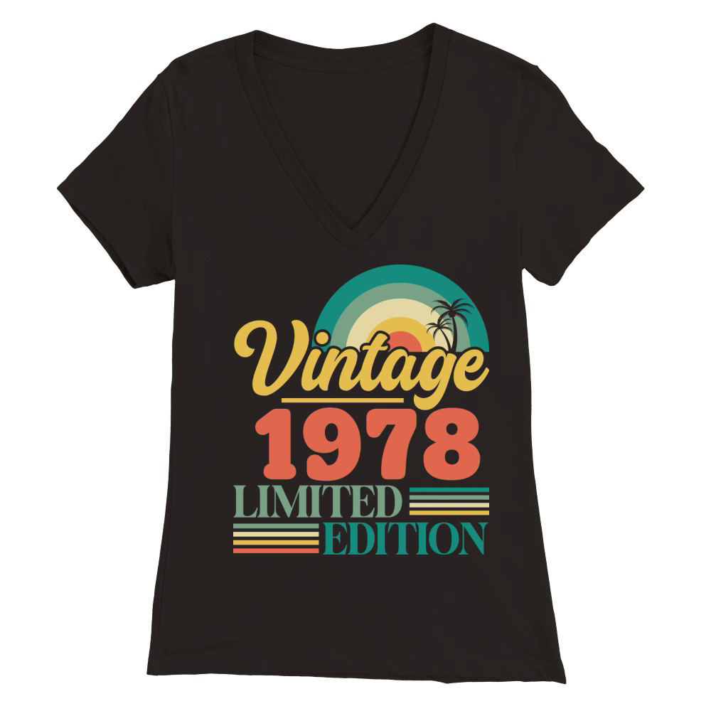 Vintage 1978 limited edition Premium Womens V-Neck T-shirt