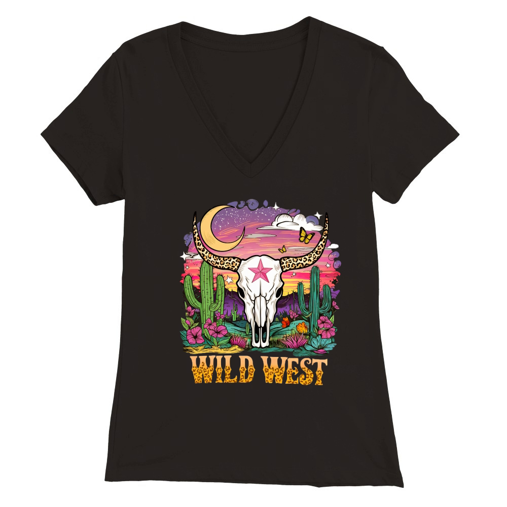 Wild west 3 Premium Womens V-Neck T-shirt