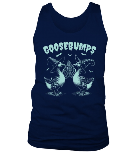 0502 Goosebumps Halloween Witch Goose D Green Tank Top Unisex