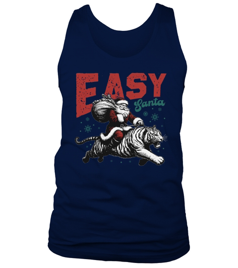 Easy Santa Riding Tiger L Color white tiger Tank Top Unisex