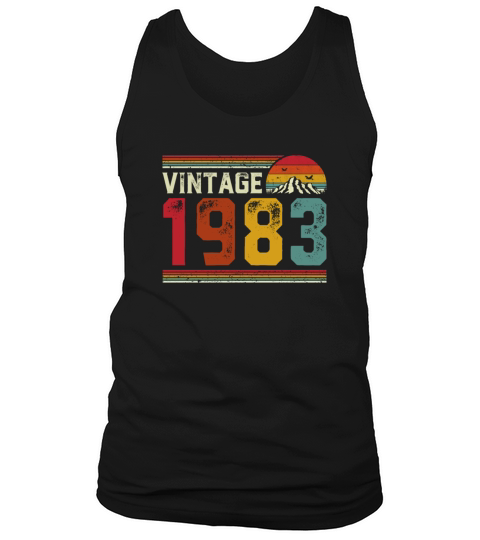 Vintage 1983 Retro Style 38th Birthday Gift Tank Top Unisex