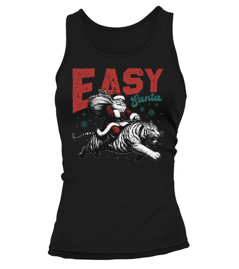 Easy Santa Riding Tiger L Color white tiger Tank top Woman