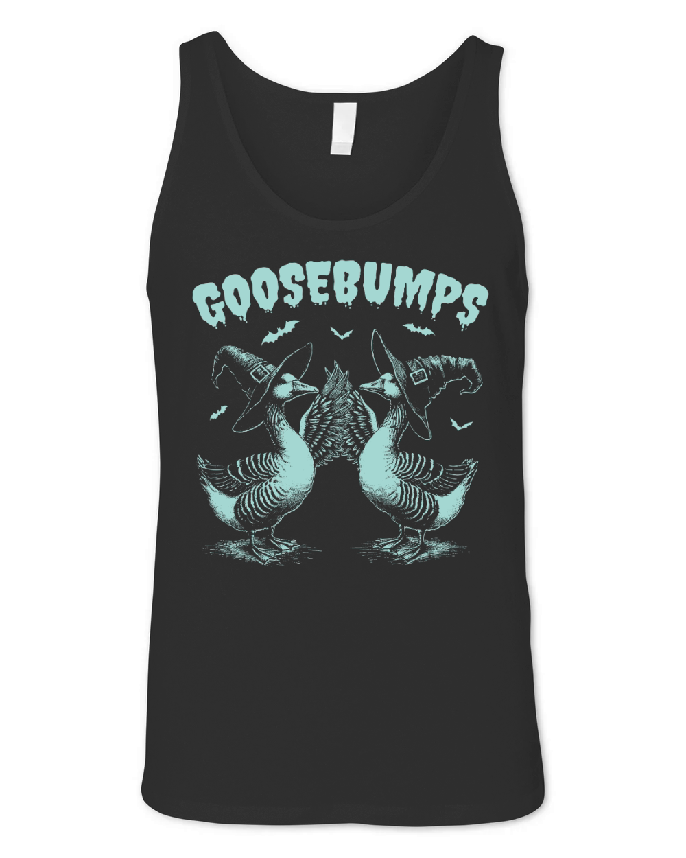 0502 Goosebumps Halloween Witch Goose D Green Unisex Jersey Tank
