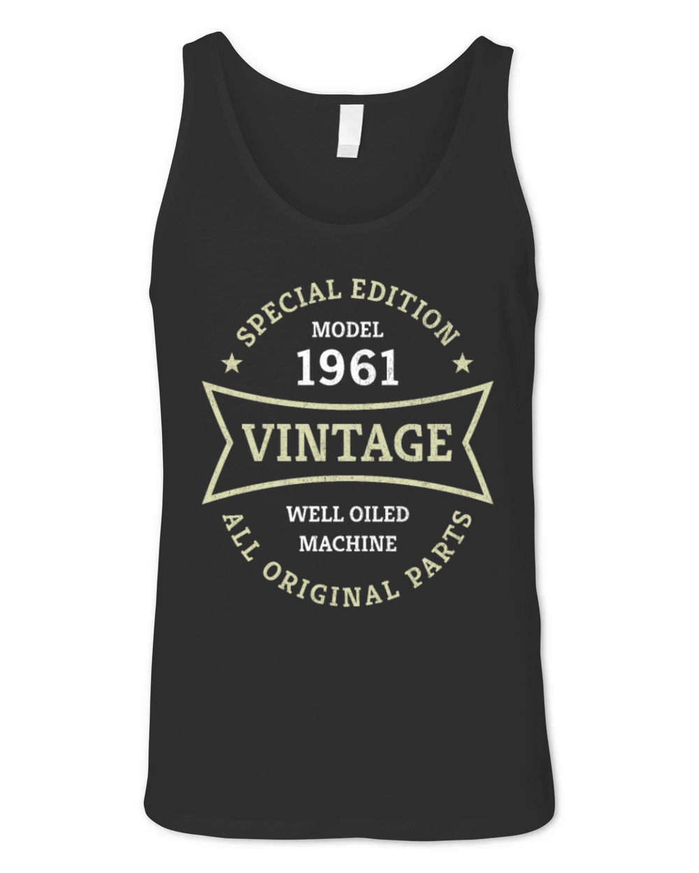 Born 1961 Vintage 60 Year Old 60th Birthday Gifts Unisex Jersey Tank