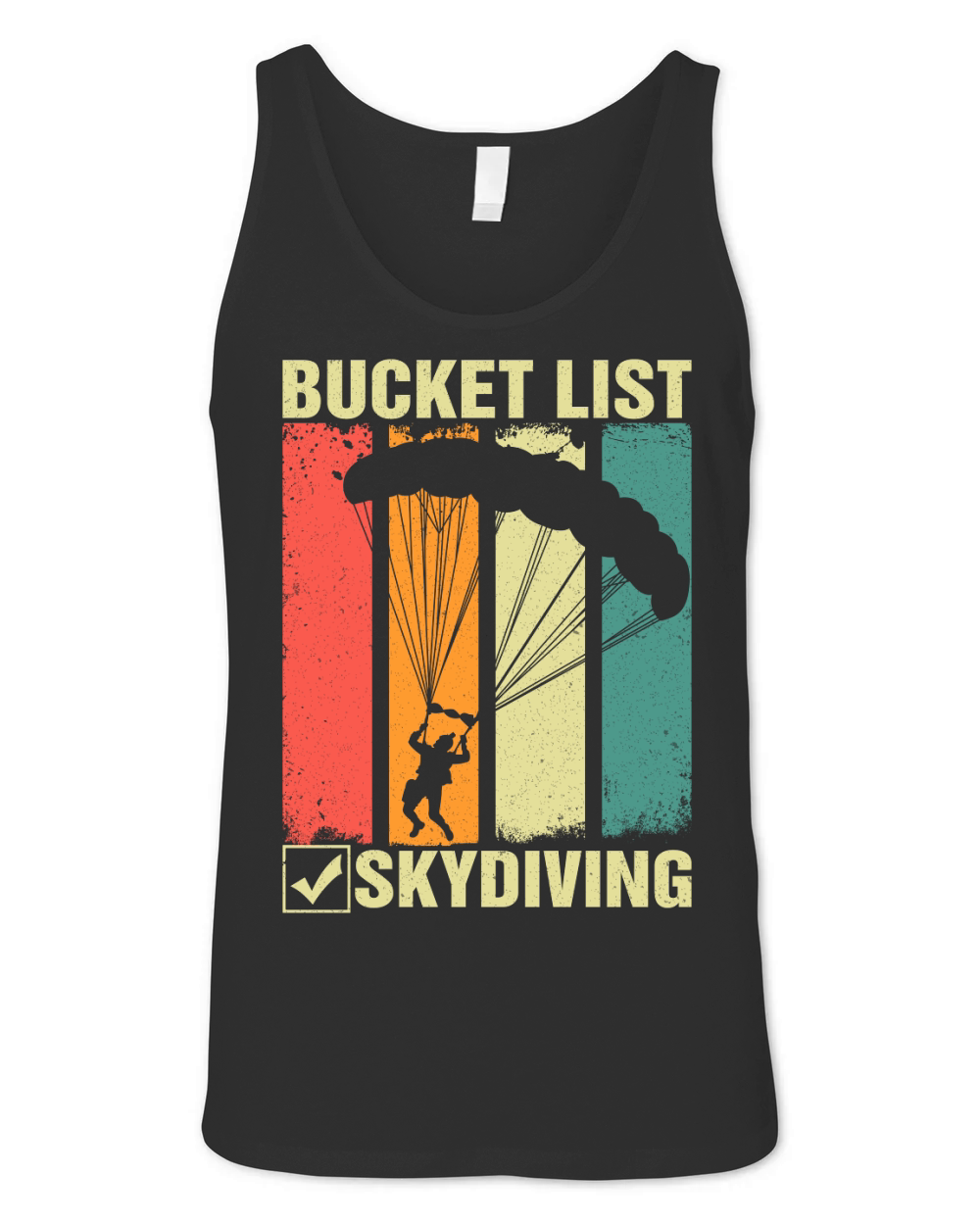 Bucket list skydiving 09 Unisex Jersey Tank