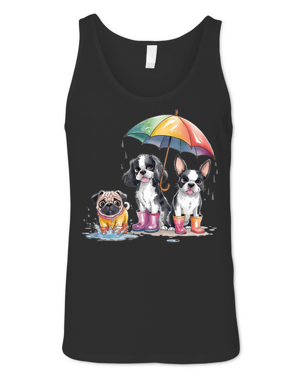 Dog Watercolor Bundle 09 Unisex Jersey Tank