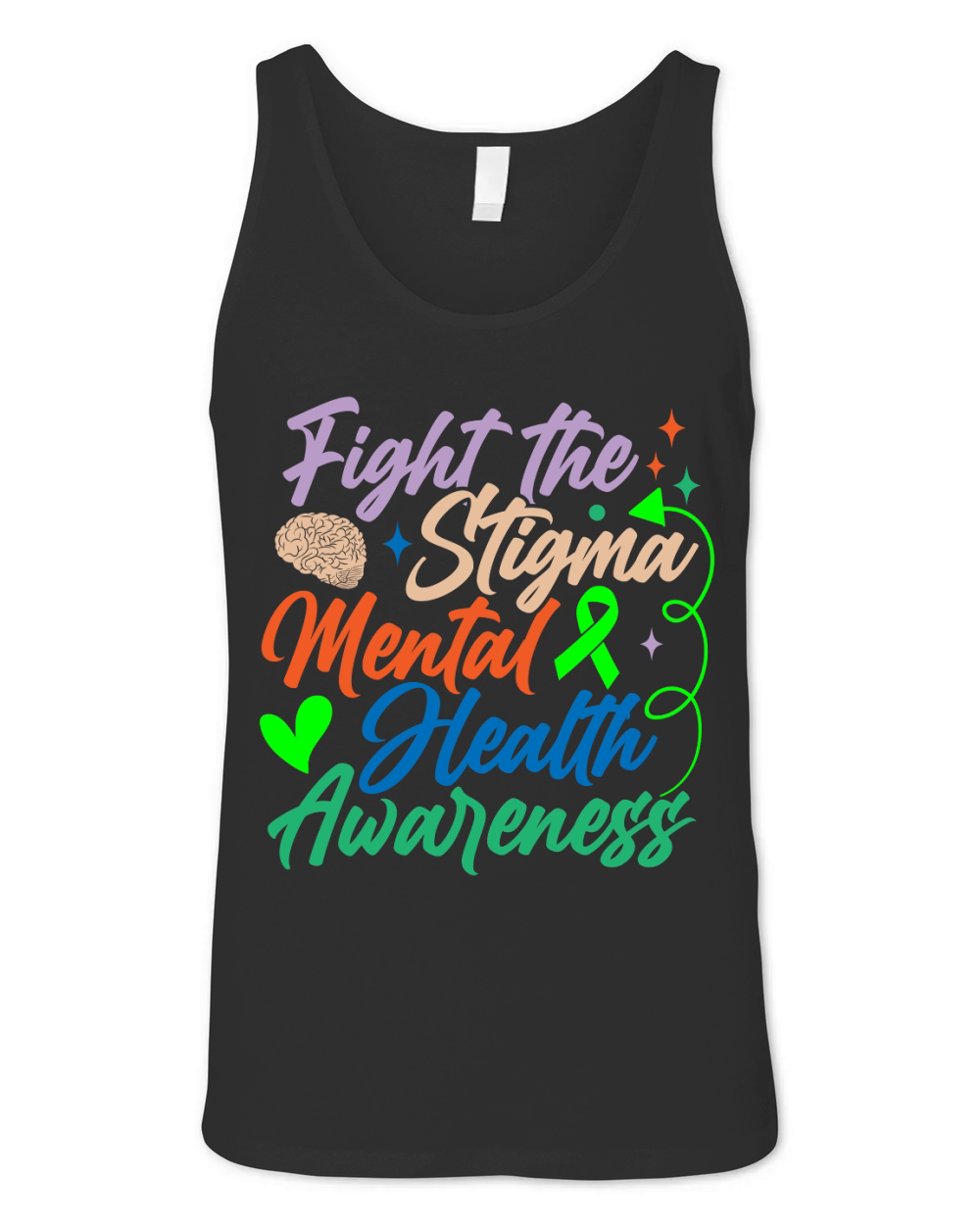 Fight The Stigma Mental Health Awareness Unisex Jersey Tank